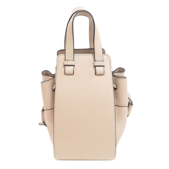 LOEWE Handbag Calfskin beige Mini Hammock 2WAY