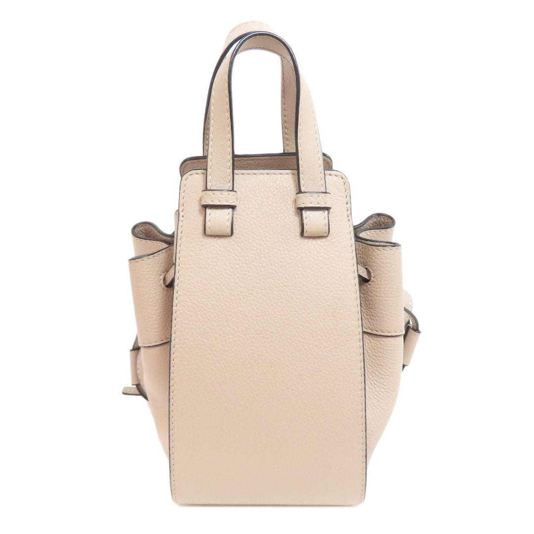 LOEWE Handbag Calfskin beige Mini Hammock 2WAY