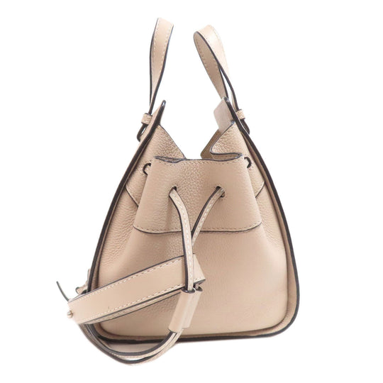 LOEWE Handbag Calfskin beige Mini Hammock 2WAY