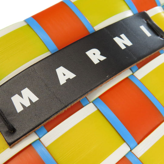 MARNI Handbag PVC Orange Basket bag Women Used Authentic