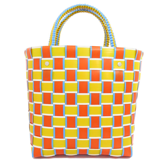 MARNI Handbag PVC Orange Basket bag Women Used Authentic