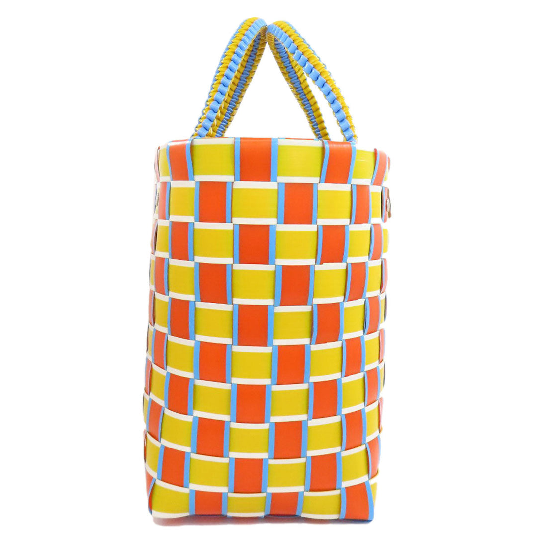 MARNI Handbag PVC Orange Basket bag Women Used Authentic