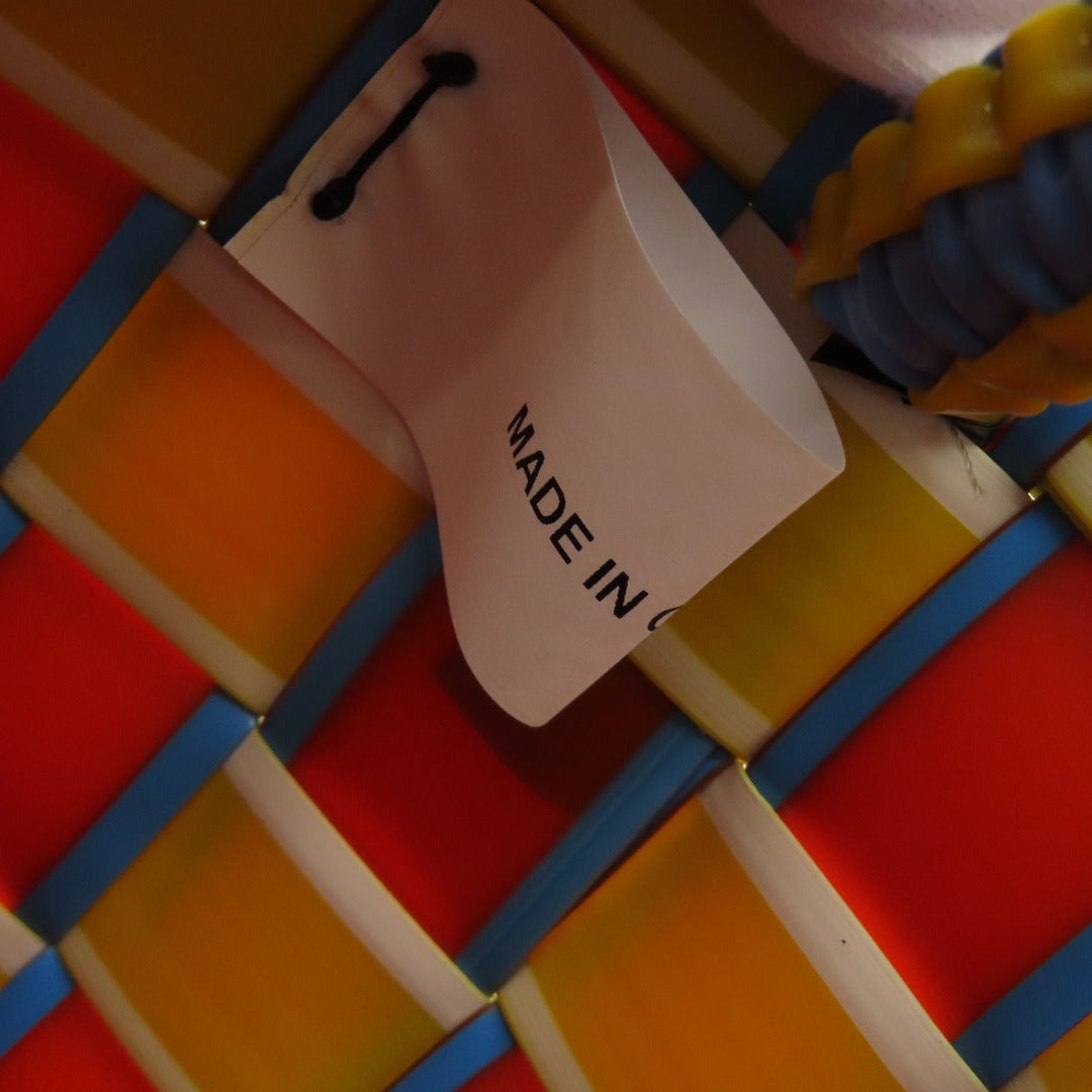 MARNI Handbag PVC Orange Basket bag Women Used Authentic