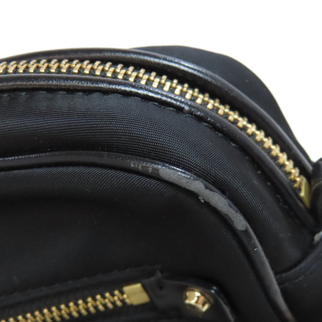MICHAEL KORS Shoulder Bag Nylon black logo Women Used Authentic
