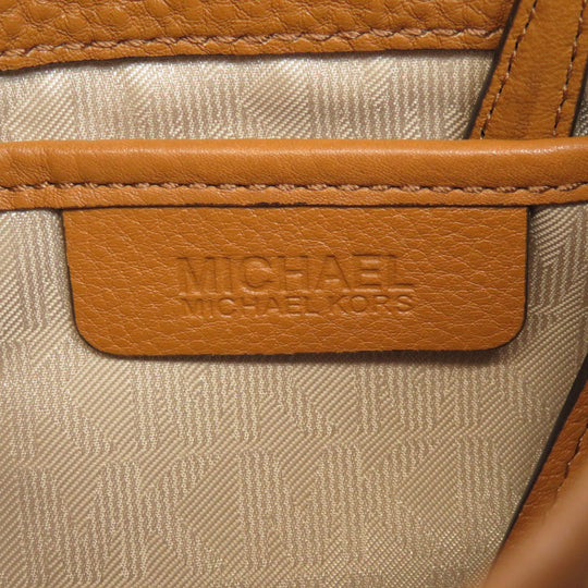 MICHAEL KORS Handbag leather Brown 2WAY Women Used Authentic