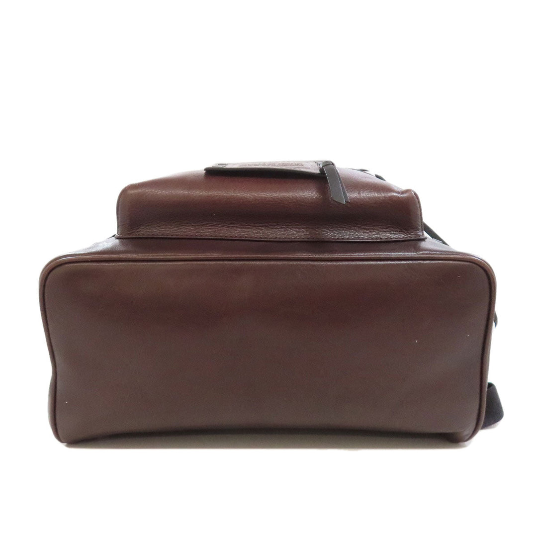 COACH Backpack 36229 leather Brown Academy Backpack with Whipstitch