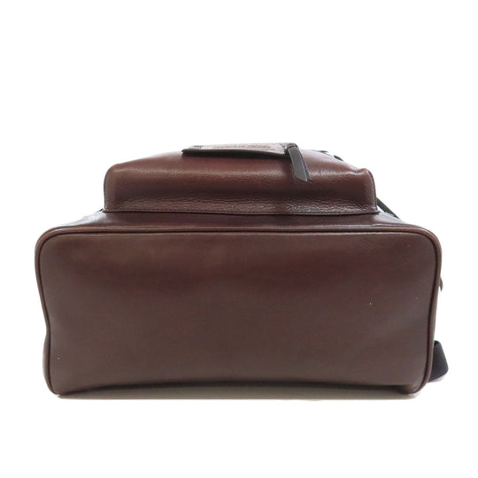 COACH Backpack 36229 leather Brown Academy Backpack with Whipstitch