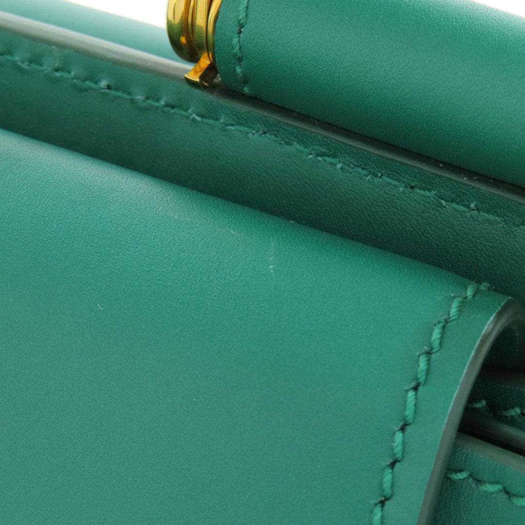 DOLCE&GABBANA Handbag leather green Sicily 62 2WAY Women Used Authentic