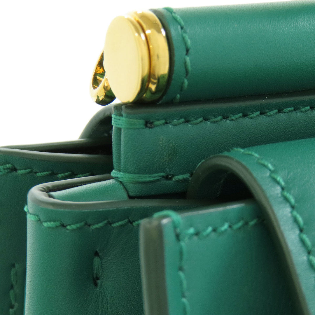 DOLCE&GABBANA Handbag leather green Sicily 62 2WAY Women Used Authentic