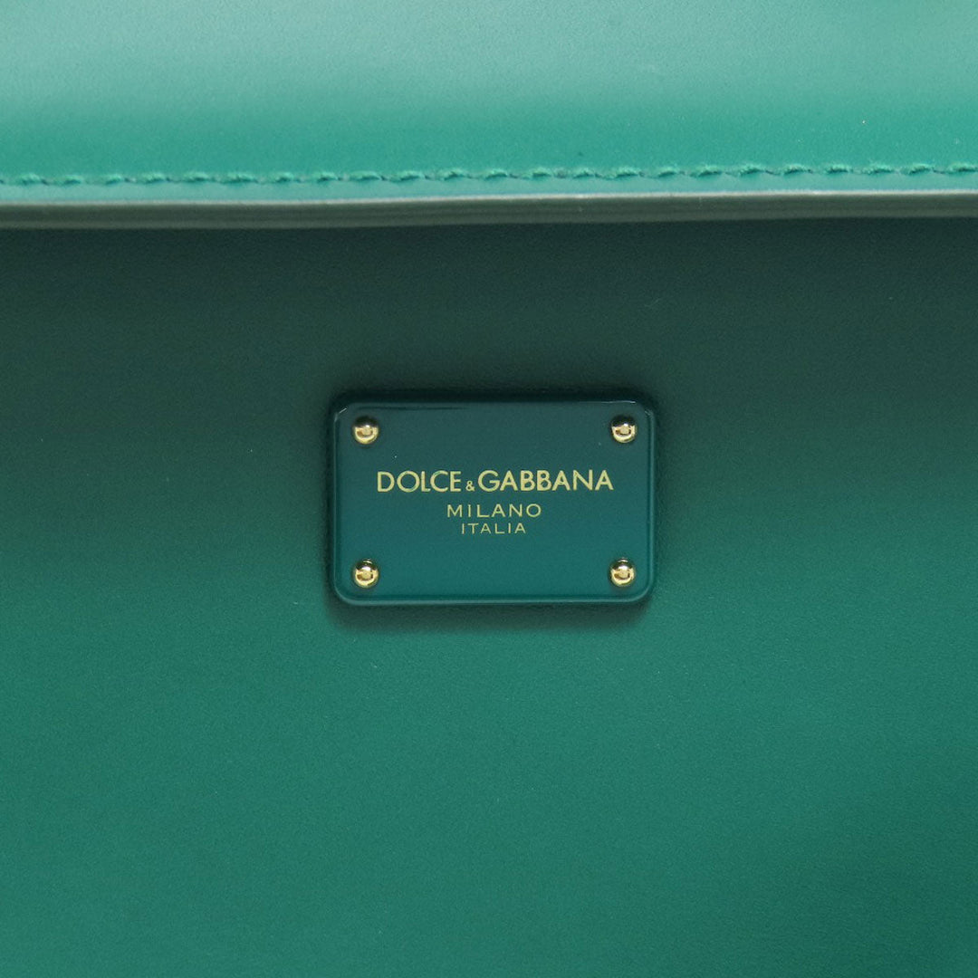 DOLCE&GABBANA Handbag leather green Sicily 62 2WAY Women Used Authentic