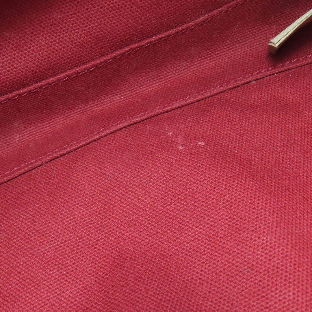 BURBERRY Shoulder Bag canvas Red Check Pattern Women Used Authentic