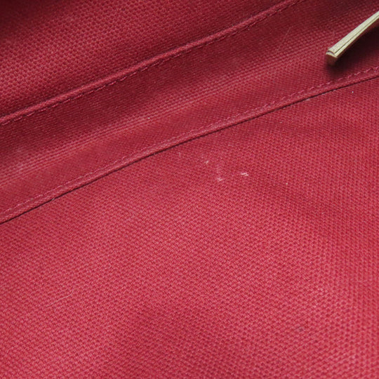 BURBERRY Shoulder Bag canvas Red Check Pattern Women Used Authentic