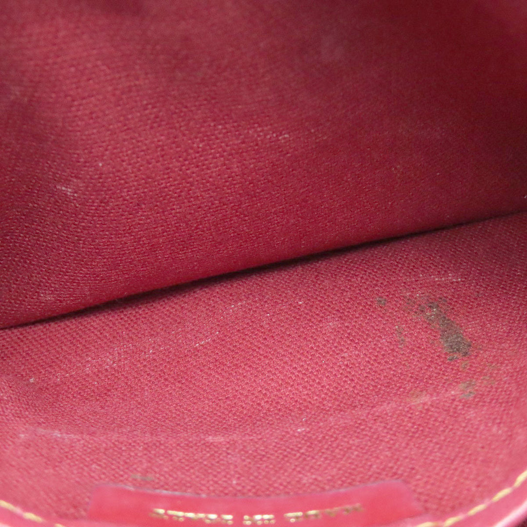 BURBERRY Shoulder Bag canvas Red Check Pattern Women Used Authentic