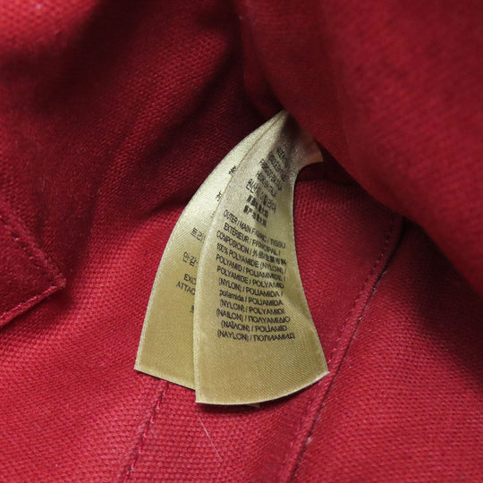 BURBERRY Shoulder Bag canvas Red Check Pattern Women Used Authentic