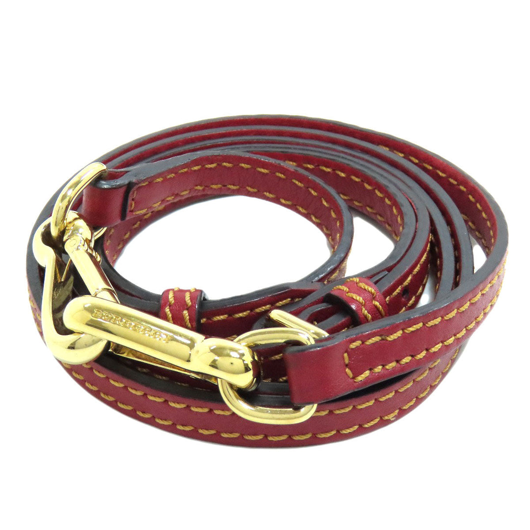 BURBERRY Shoulder Bag canvas Red Check Pattern Women Used Authentic