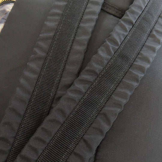 MONCLER Backpack Nylon gray Leopard Pattern Women Used Authentic