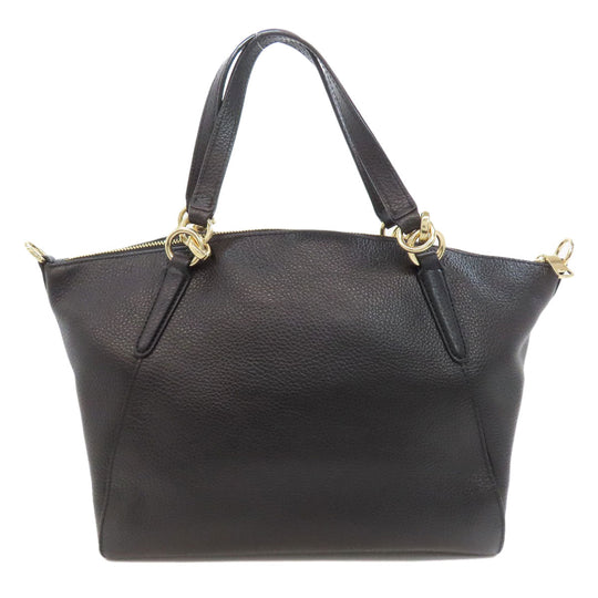 COACH Handbag F28993 leather black Kelsey 2WAY Women Used Authentic
