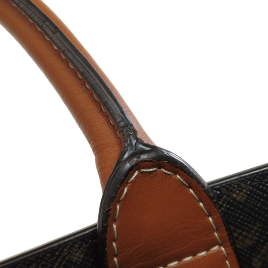 CELINE Tote Bag PVC Brown Vertical Hippo Triomphe