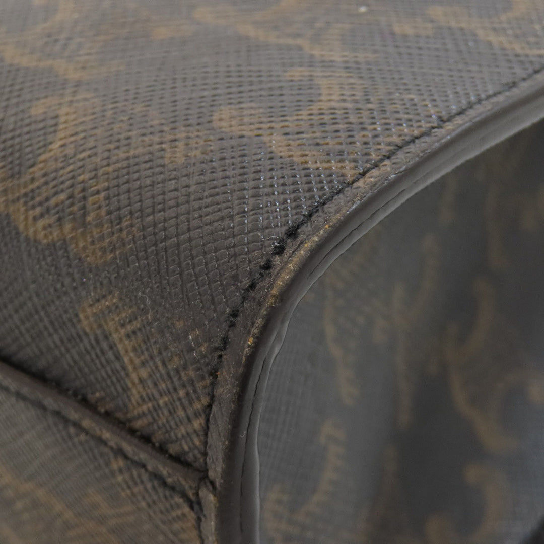 CELINE Tote Bag PVC Brown Vertical Hippo Triomphe