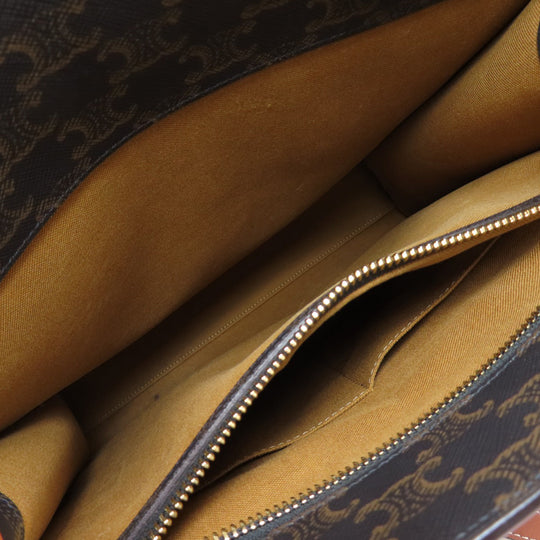 CELINE Tote Bag PVC Brown Vertical Hippo Triomphe