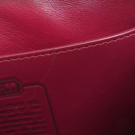 COACH Shoulder Bag 110 PVC Brown Signature Women Used Authentic