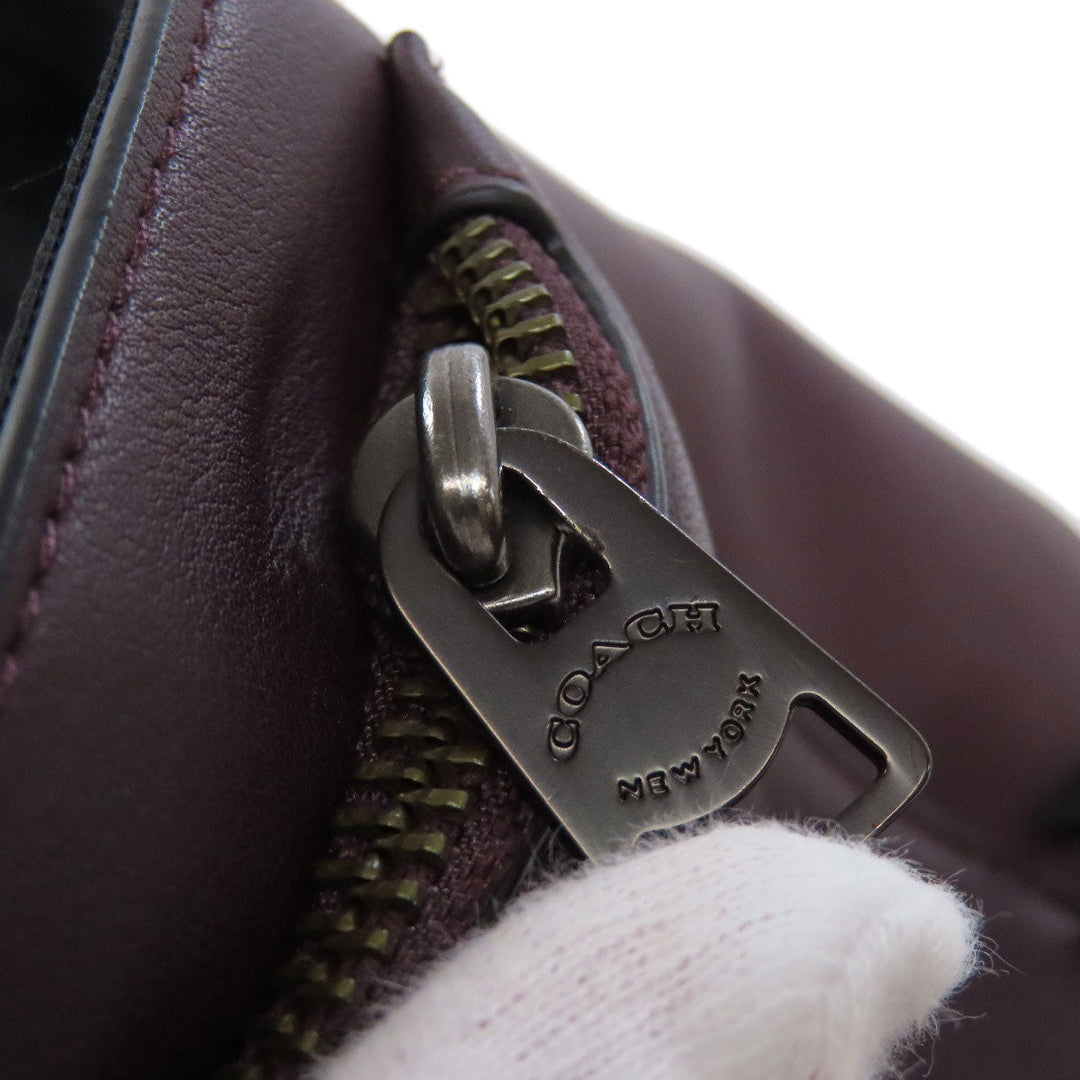 COACH Handbag 37954 leather Red Rivington Bike Bag 2WAY Women Used Authentic