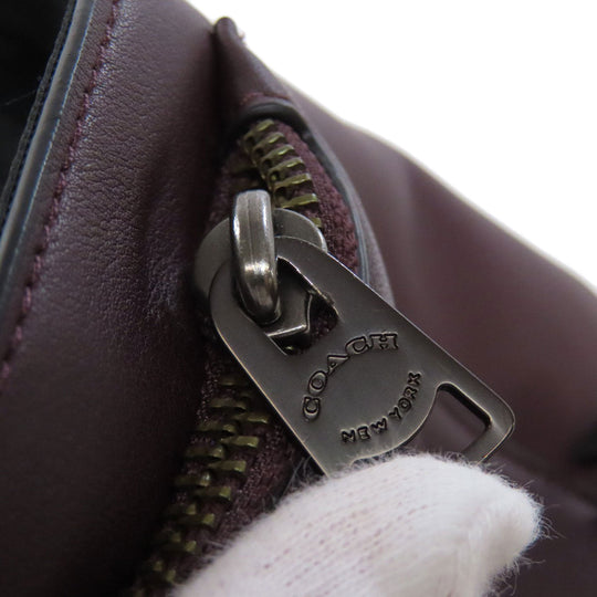 COACH Handbag 37954 leather Red Rivington Bike Bag 2WAY Women Used Authentic