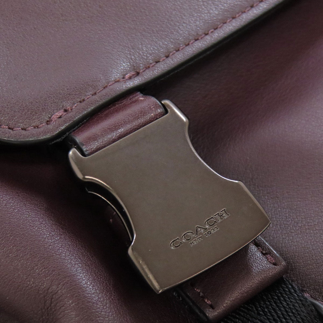 COACH Handbag 37954 leather Red Rivington Bike Bag 2WAY Women Used Authentic