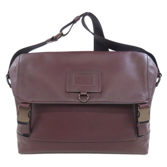 COACH Handbag 37954 leather Red Rivington Bike Bag 2WAY Women Used Authentic