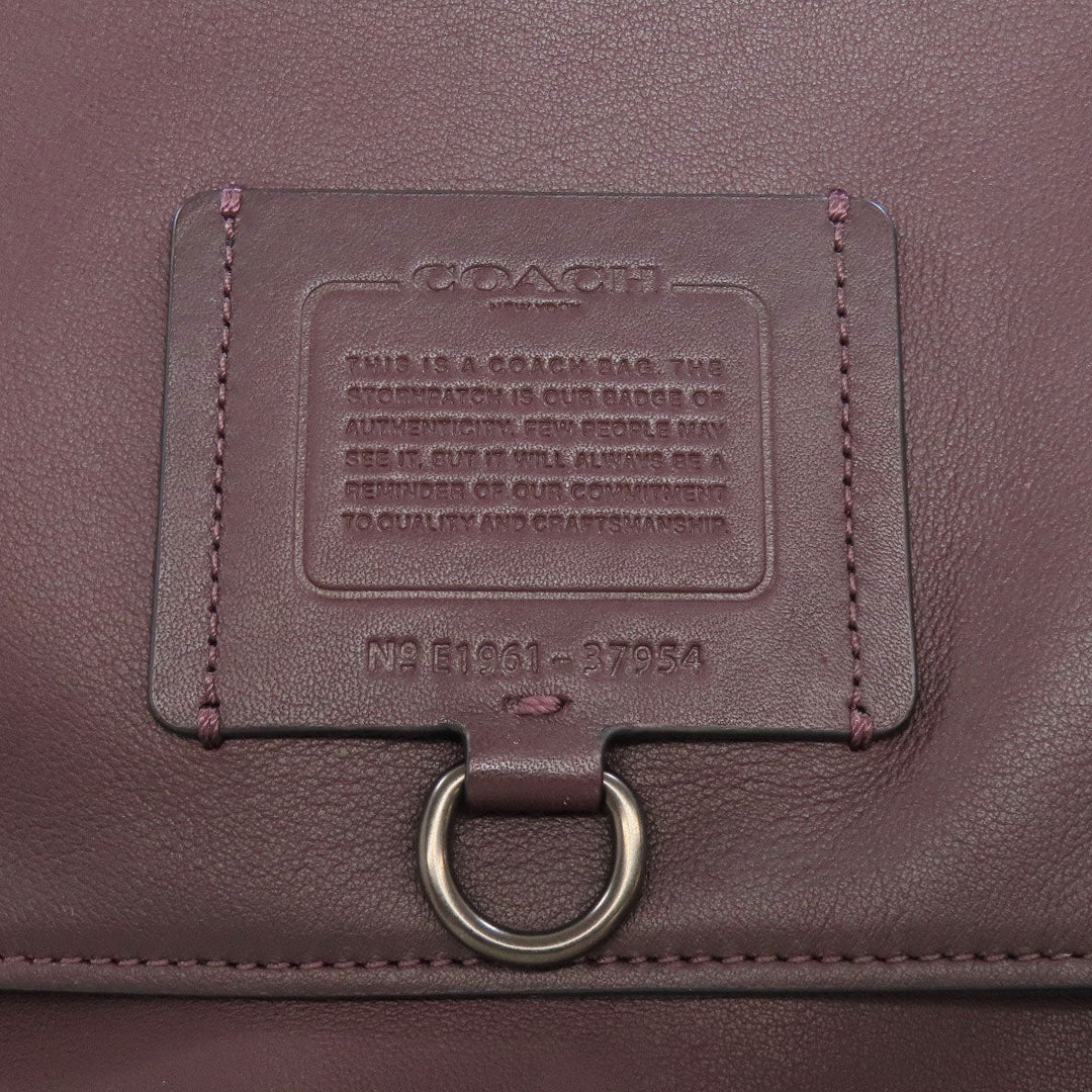 COACH Handbag 37954 leather Red Rivington Bike Bag 2WAY Women Used Authentic