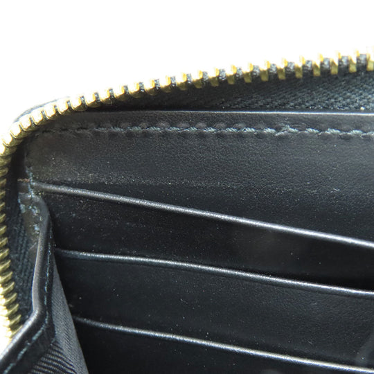 GUCCI Long Wallet Purse 453393 leather black Jumbo GG Women Used Authentic