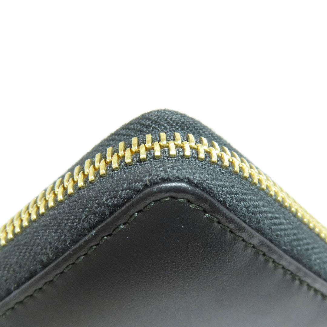 GUCCI Long Wallet Purse 453393 leather black Jumbo GG Women Used Authentic