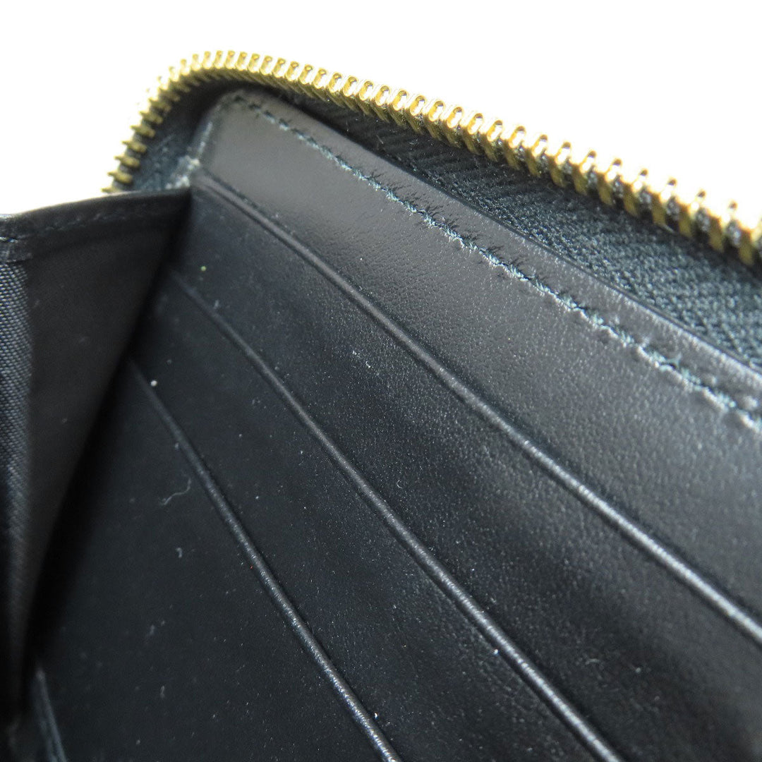 GUCCI Long Wallet Purse 453393 leather black Jumbo GG Women Used Authentic