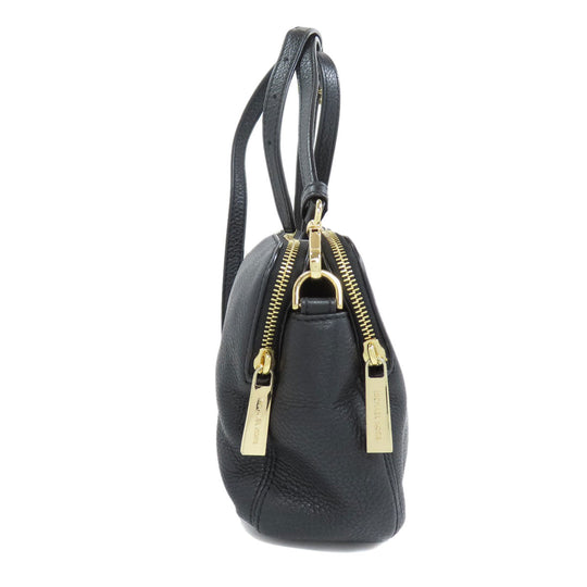 MICHAEL KORS Shoulder Bag leather black logo Women Used Authentic