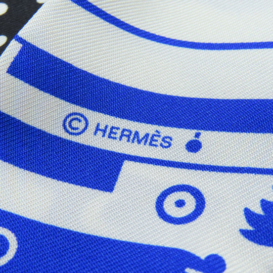 HERMES scarf silk black Twilly