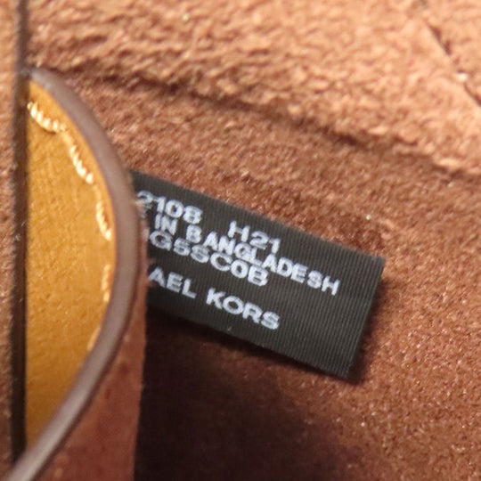 MICHAEL KORS Handbag PVC Brown MK Signature 2WAY Women Used Authentic