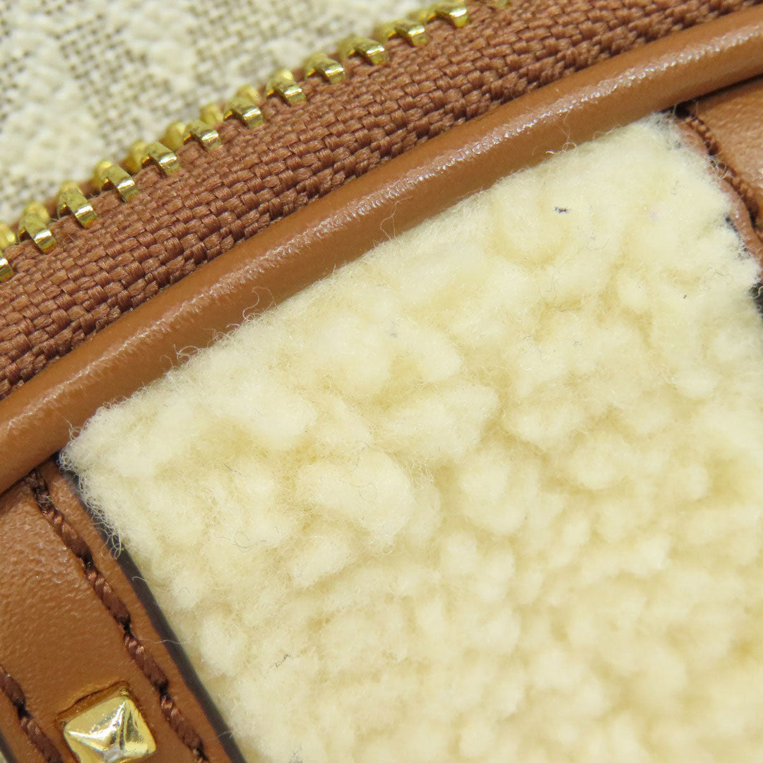 MICHAEL KORS Backpack PVC white MK Signature ASPEN ABBEY MEDIUM Women Used Authentic