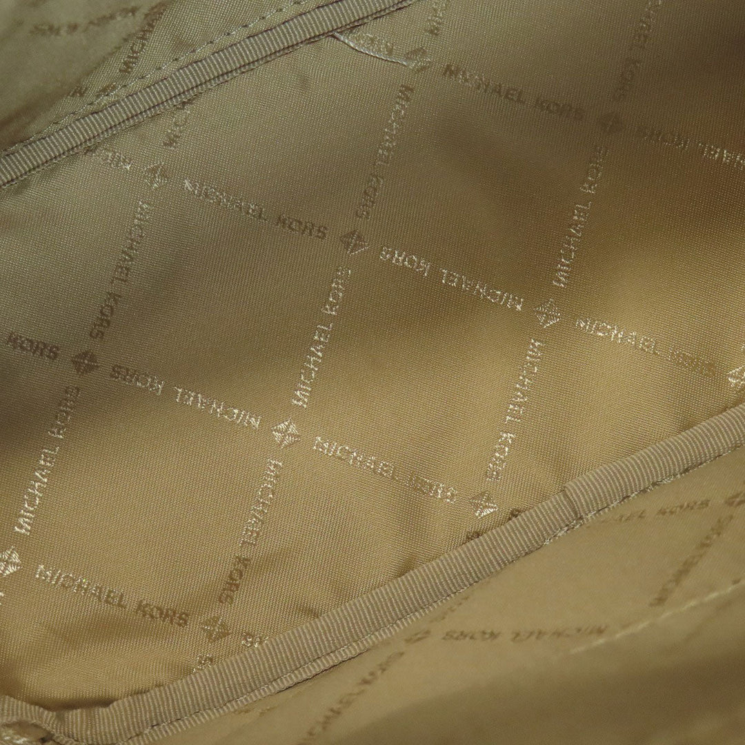 MICHAEL KORS Backpack PVC white MK Signature ASPEN ABBEY MEDIUM Women Used Authentic