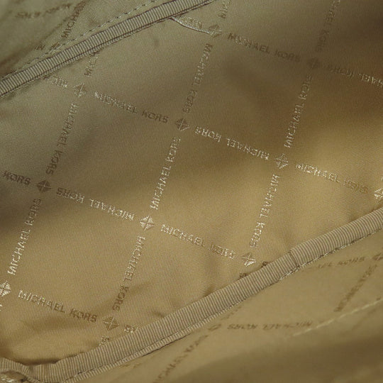 MICHAEL KORS Backpack PVC white MK Signature ASPEN ABBEY MEDIUM Women Used Authentic