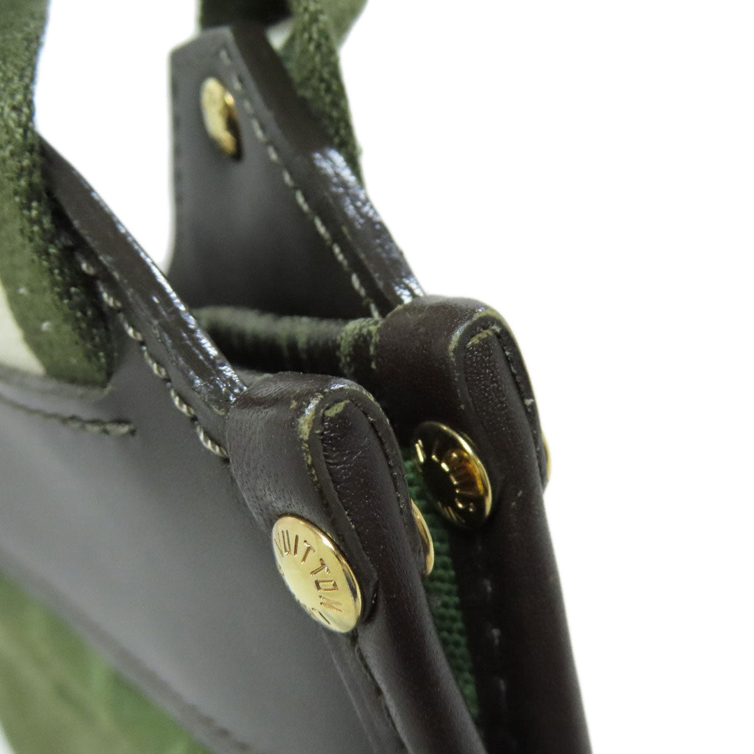 LOUIS VUITTON Tote Bag M92327 Monogram mini green Suck Catlin Women Used Authentic