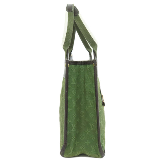 LOUIS VUITTON Tote Bag M92327 Monogram mini green Suck Catlin Women Used Authentic