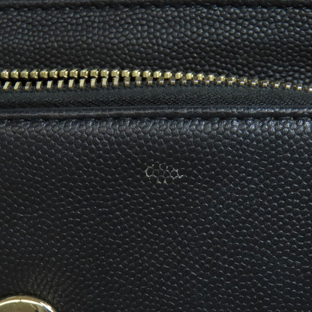 CHANEL Shoulder Bag grained calf leather , grained calfskin black Business Affinity 2WAY Women Used Authentic