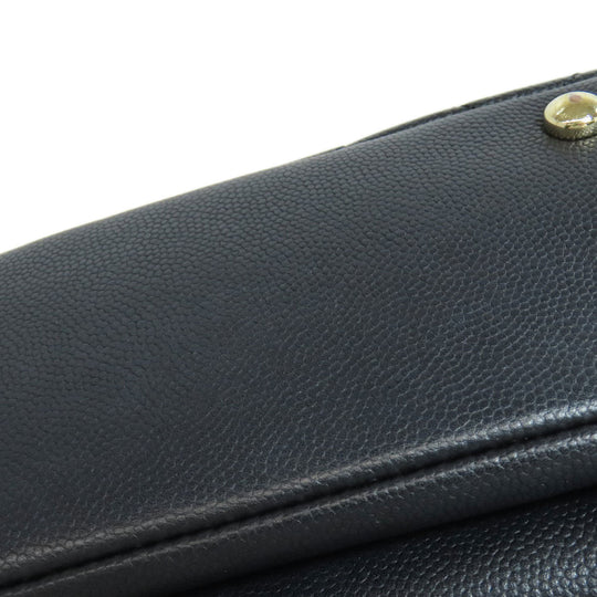 CHANEL Shoulder Bag grained calf leather , grained calfskin black Business Affinity 2WAY Women Used Authentic