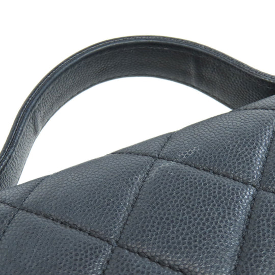CHANEL Shoulder Bag grained calf leather , grained calfskin black Business Affinity 2WAY Women Used Authentic