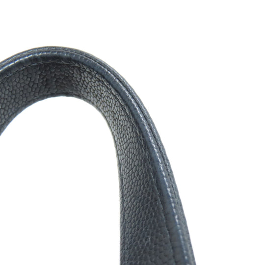 CHANEL Shoulder Bag grained calf leather , grained calfskin black Business Affinity 2WAY Women Used Authentic