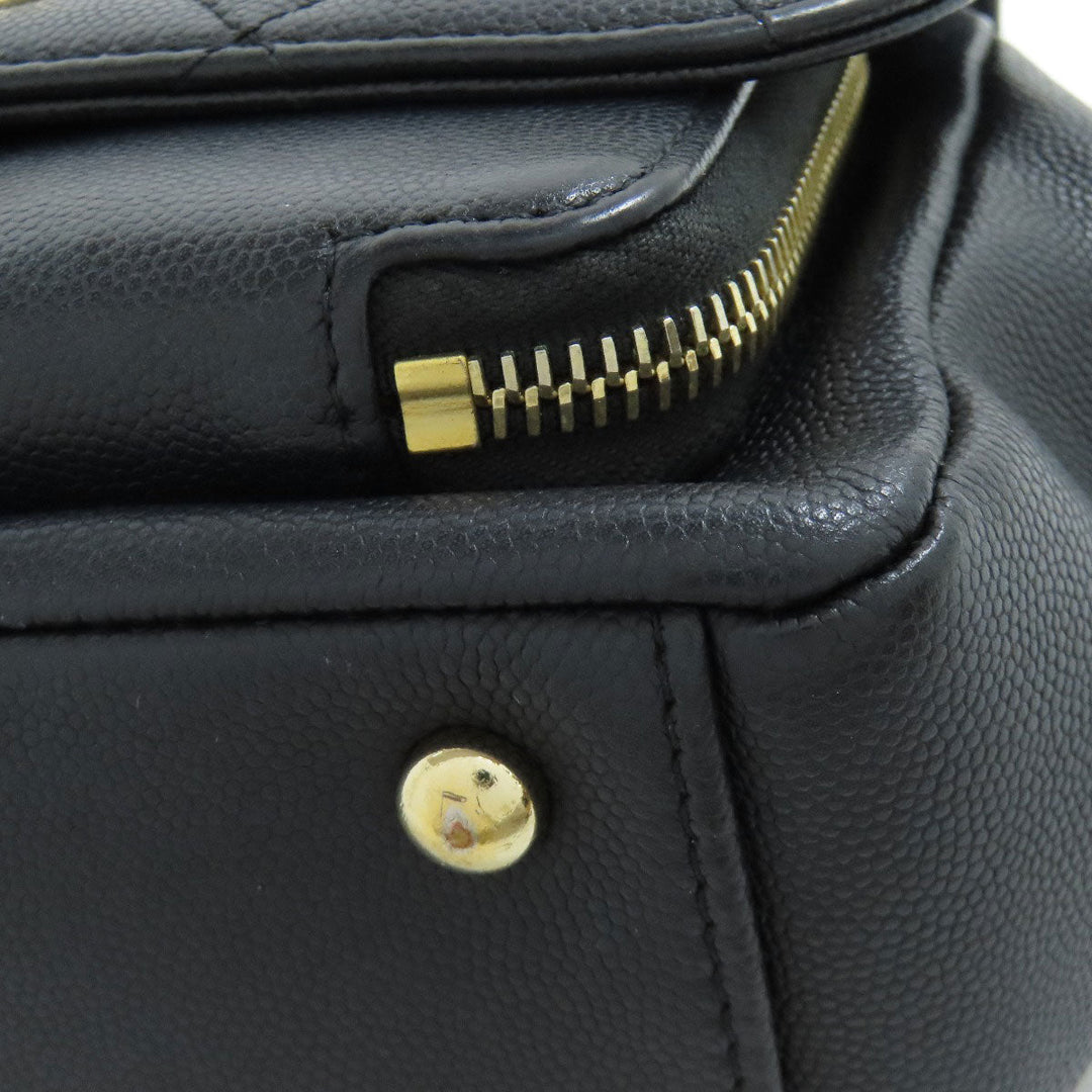 CHANEL Shoulder Bag grained calf leather , grained calfskin black Business Affinity 2WAY Women Used Authentic