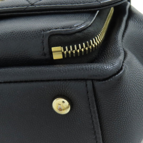 CHANEL Shoulder Bag grained calf leather , grained calfskin black Business Affinity 2WAY Women Used Authentic