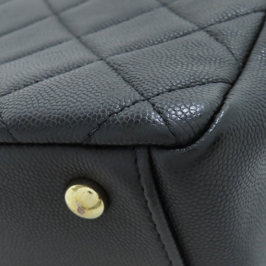 CHANEL Shoulder Bag grained calf leather , grained calfskin black Business Affinity 2WAY Women Used Authentic