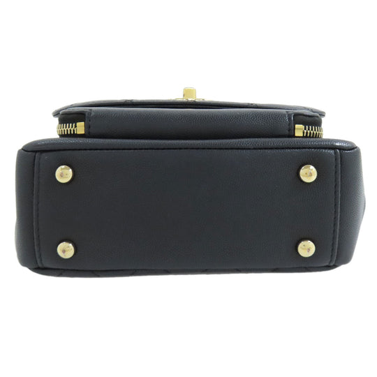 CHANEL Shoulder Bag grained calf leather , grained calfskin black Business Affinity 2WAY Women Used Authentic