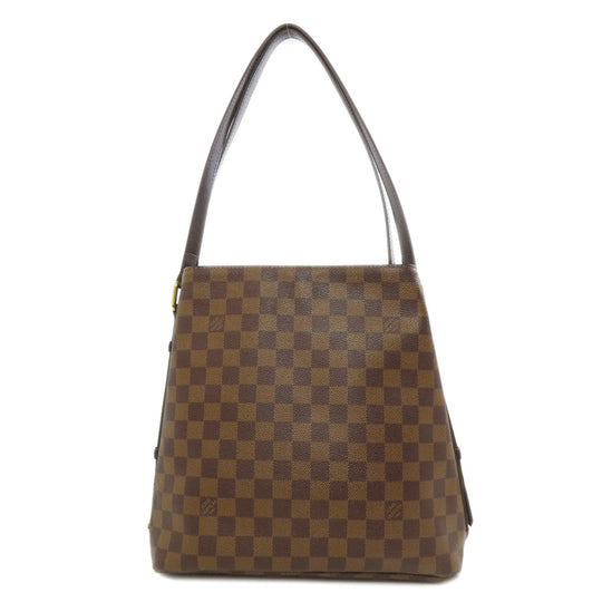 LOUIS VUITTON Tote Bag N41108 Damier canvas Brown Hippo Rivington Women Used Authentic